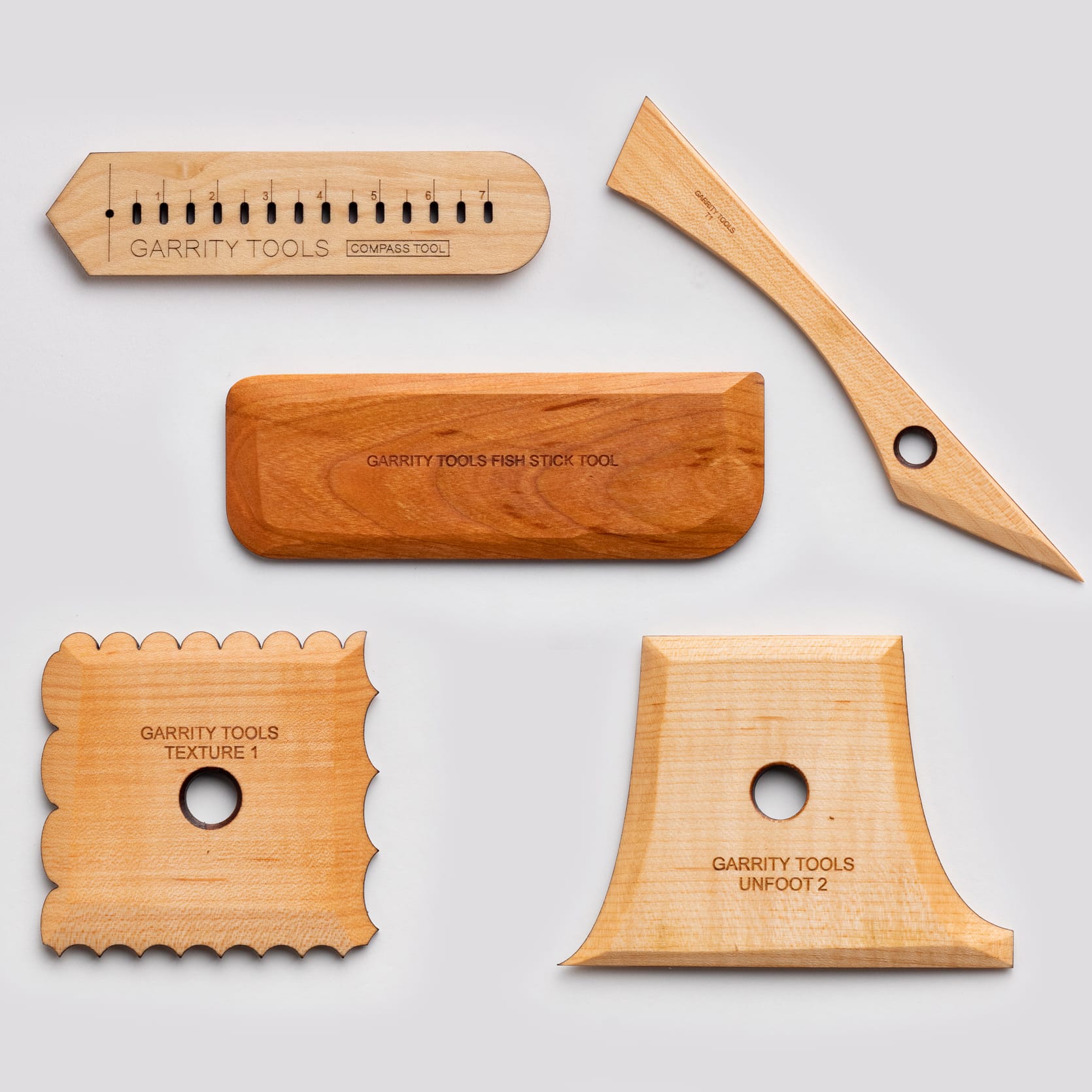 Garrity Tools Best Sellers Pack with 5 Fan Favorite Pottery Tools and Ribs