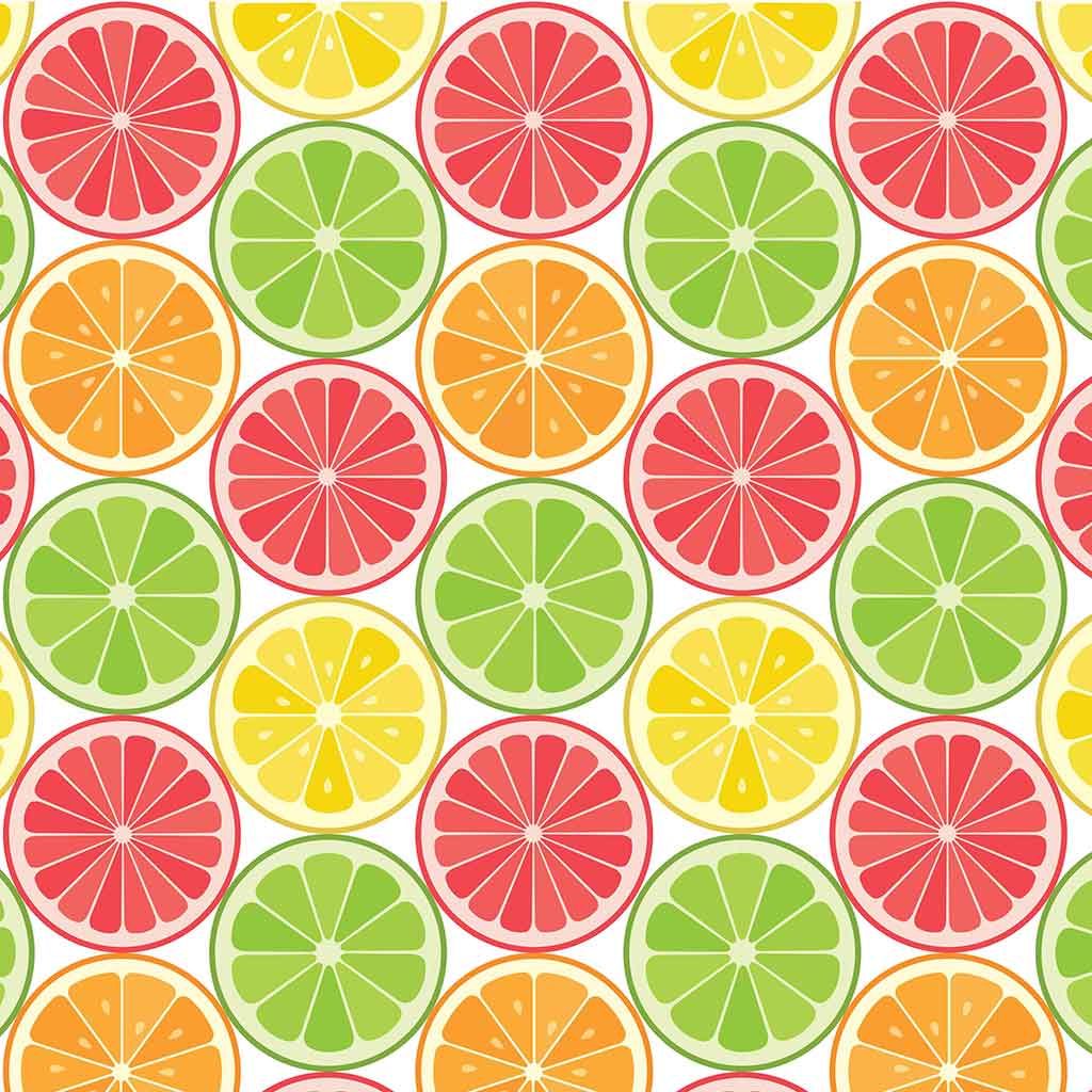 Sanbao Underglaze Transfer - Citrus Slices Multi-Color - 9" x 6.5"